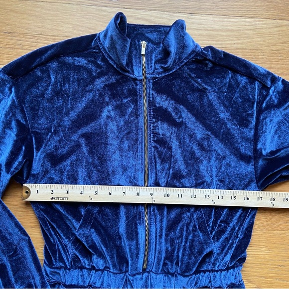 Fabletics Navy Velour Jumpsuit - Picture 5 of 10